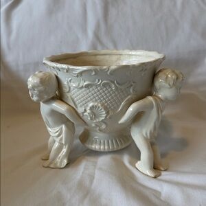 Vintage Ceramic Cherub Planter  - Made in Germany